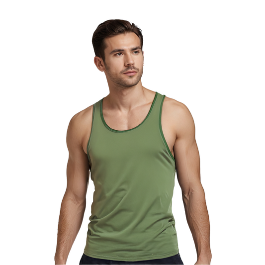 Sleeveless Undershirt, Mint Green For men