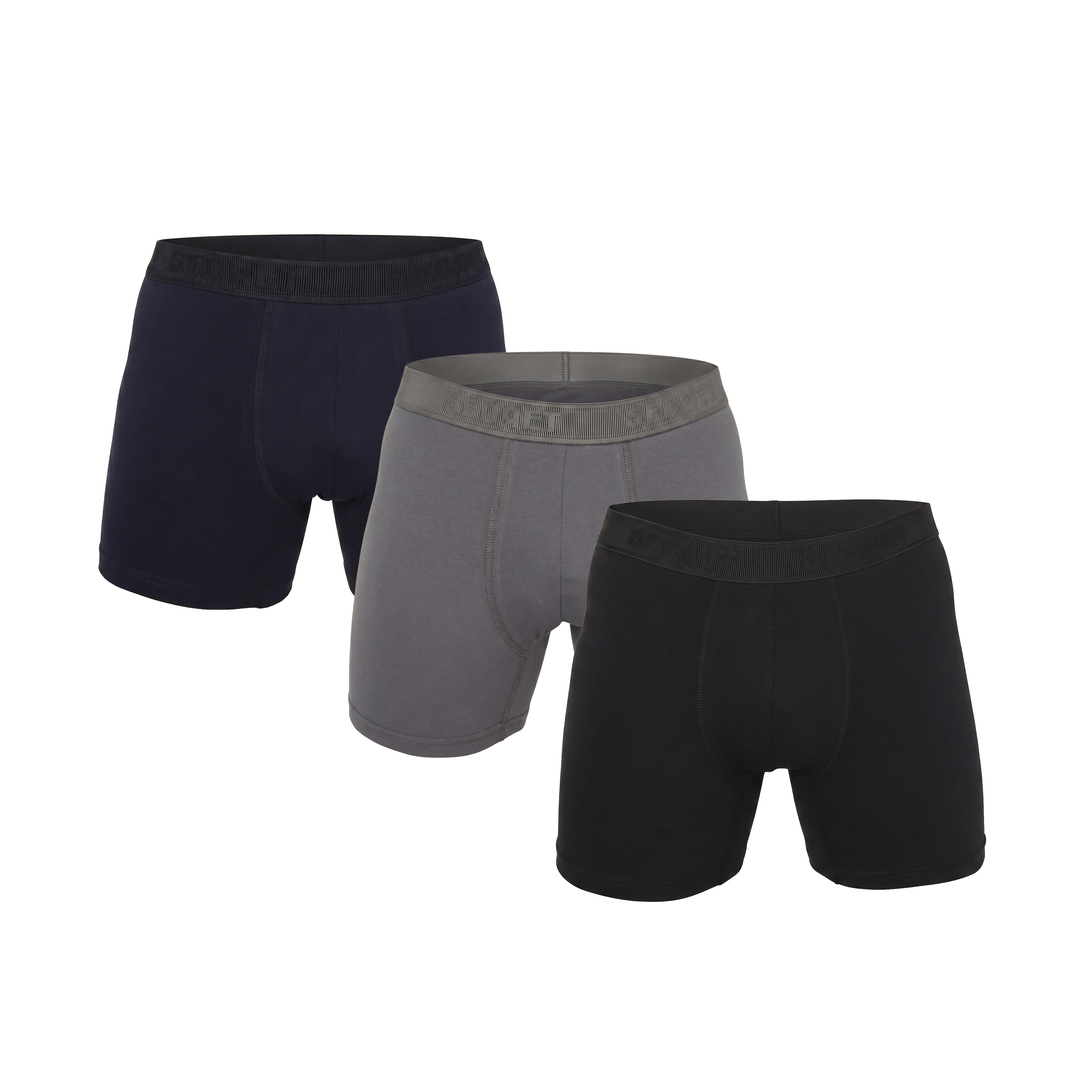 Secret boxer (1 Black- 1 navy-1 grey) – secret cotton